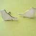 Bird Silhouette Stud Earring - silver everyday earrings