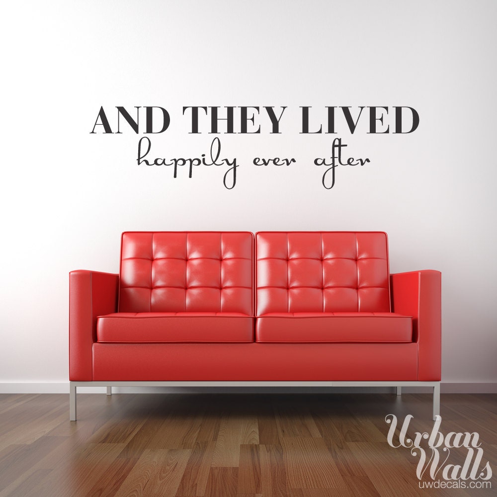 Vinyl Wall Decal Sticker Art, Happily Ever After
