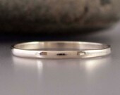 Platinum Wedding Band - Thin 1.5mm half round ring