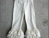 Girls Triple ruffle pants -Sizes 0-5
