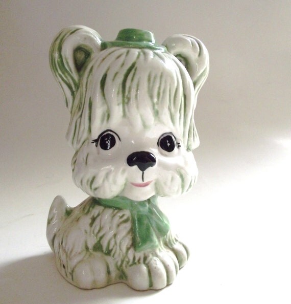 vintage ceramic dog figurine