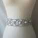 Pearl and Rhinestone Bridal Sash, Wedding Belt, Ivory Crystal Bridal Sash - DIANA