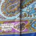 Vintage Liberty of London Designer Scarf : Amethyst and Turquoise