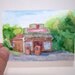 General Store Watercolor ACEO Giclee Fine Art Print