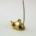 Reserved for Collette: Modernist Brass Mouse Paperweight and Receipt Holder