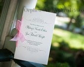 Flourish Wedding Program With Ribbon Sample
