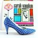 Sale - Vintage 1950s Pumps. Royal Blue Silver Metallic. Mad Men Fashion. Office Fashion. Cocktail Party. Weddings. Summer. Fall. Size 8