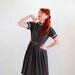 Vintage 1950s Brown Wool Day Dress. Mad Men Fashion. Audrey Hepburn. Size Medium