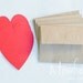 5 - Red Heart Notecards with Kraft Paper Envelopes