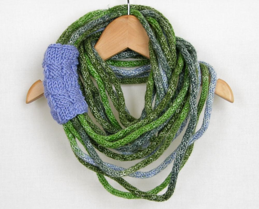 Scarf necklace loop scarf infinity scarf neck wrap knit necklace skinny scarf fashion women green lavender blend curationnation