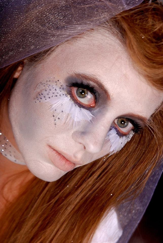 Corpse Bride Costume Feather False Eyelashes