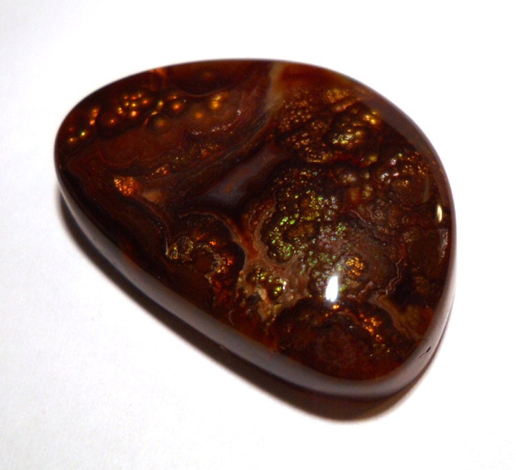 Mexican Fire Agate Designer Cabochon - Free Form - AAA Grade RARE