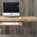 Small wood desk with mid century hairpin legs, 32" x 11.5" w x 29.5" tall, 1.65" top with drawer included, no keyboard tray