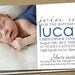 Boy/Girl Printable Baptism, Blessing Invitation/Announcement (Tanner baptism, blessing, christening invitation)