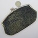 Antique Black Leather Kiss-Lock Coin Purse...Well Loved and Well Worn, Totally Shabby