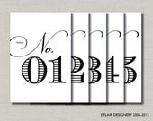 Flair Designery Signature - PRINTED Set of 20 Table Numbers for Weddings, Parties, Events and more - ANY COLOR Il_170x135