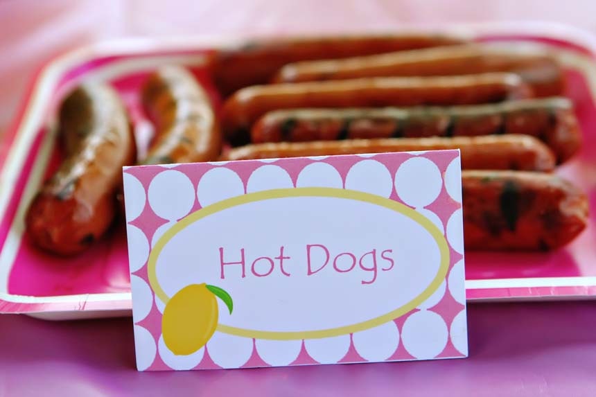 Sweet Pink Lemonade...Customized Party Tent Place Cards
