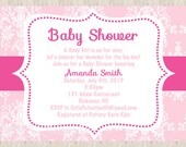 Shabby Chic Pink Damask Baby Shower Invitation Il_170x135