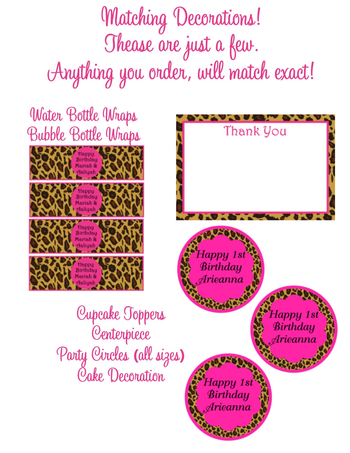 Leopard Print 1st Birthday Invitation Cheetah Print 1st Birthday Invitation Printable Digital Party Invite