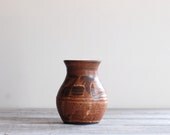 1970s Studio Pottery Vase / Vintage Handmade Stoneware