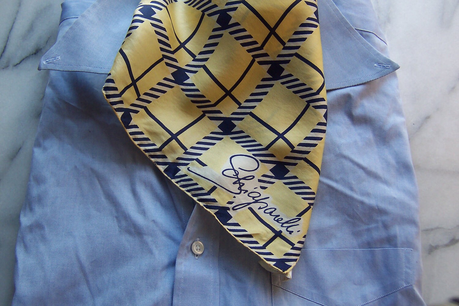 E. Schiaparelli Vintage Silk Plaid by Glentex