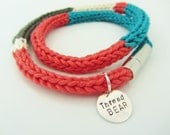 Nautical Wrap Bracelet - Whimsical Fiber Jewelry