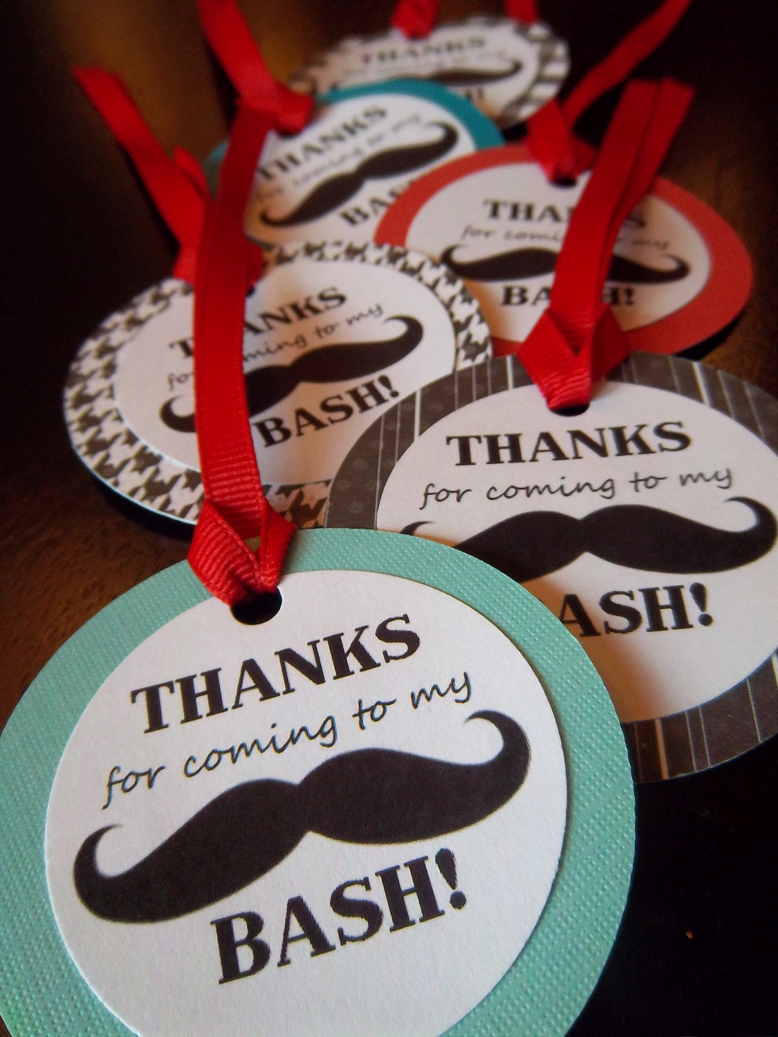 Mustache Bash/Little Man Party- Moustache Favor Tags