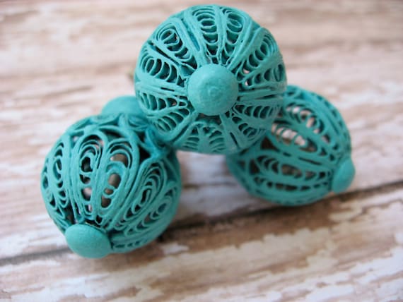 RESERVED Set of 6 Aqua or Custom Choice of Finish Wire Knobs or Pulls Industrial Cottage Chic for Drawers Cabinets Armoire Rustic Chic