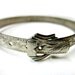Vintage Etched Flower Scrolled Belt Buckle Bracelet Petite Small 6" Wrist