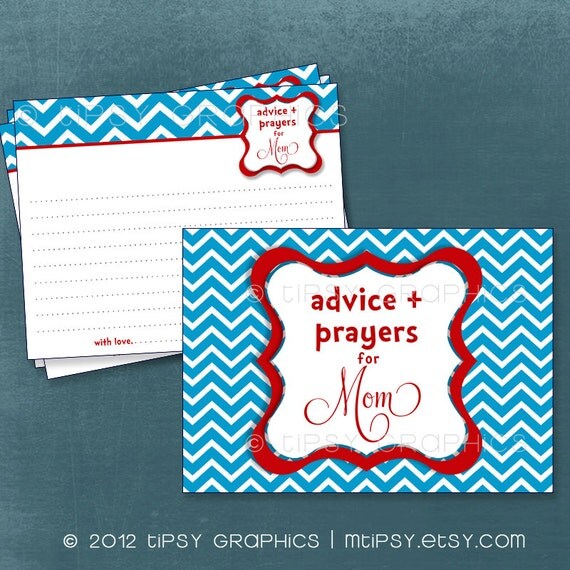 Dr. Seuss Chevron. Advice & Well Wish Cards. Printable Cards by Tipsy Graphics. Any Colors Il_570xn