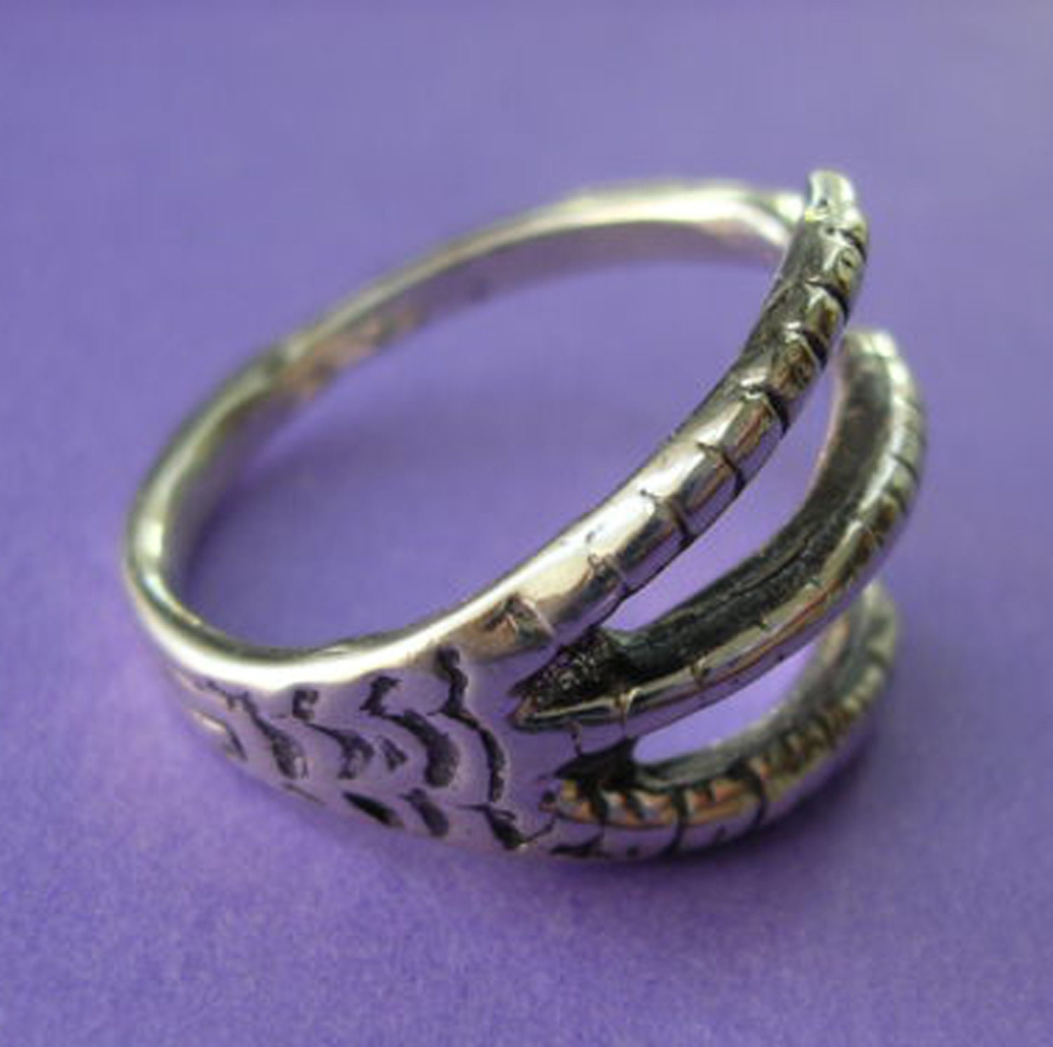 925 Talon claw ring - Adjustable solid sterling silver ring jewelry  092412
