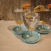 Set of 6 Shabby Chic Blue Drink Coasters