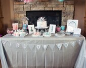 Gender Reveal Party Matching Supplies-cupcake topper, labels, sign, banner, baby name suggestion
