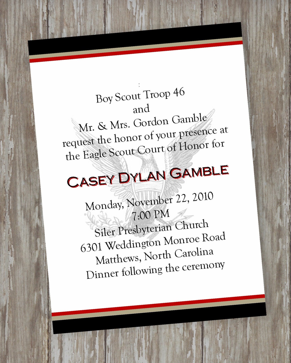 Eagle Scout Court of Honor Invitations by ItsAllAboutTheCards