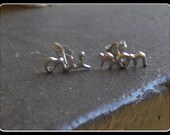 Oui & Non Earrings for Pierced Ears Sterling Silver Like Dior. Handmade by Sweet Clover on Etsy