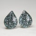 raindrop post earrings in shimmery light blue post earrings glitter jewelry