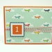 Boy's First Birthday Card, Boy's Airplane Card, 1st Birthday Card for Boy, Handmade Paper Greeting Card