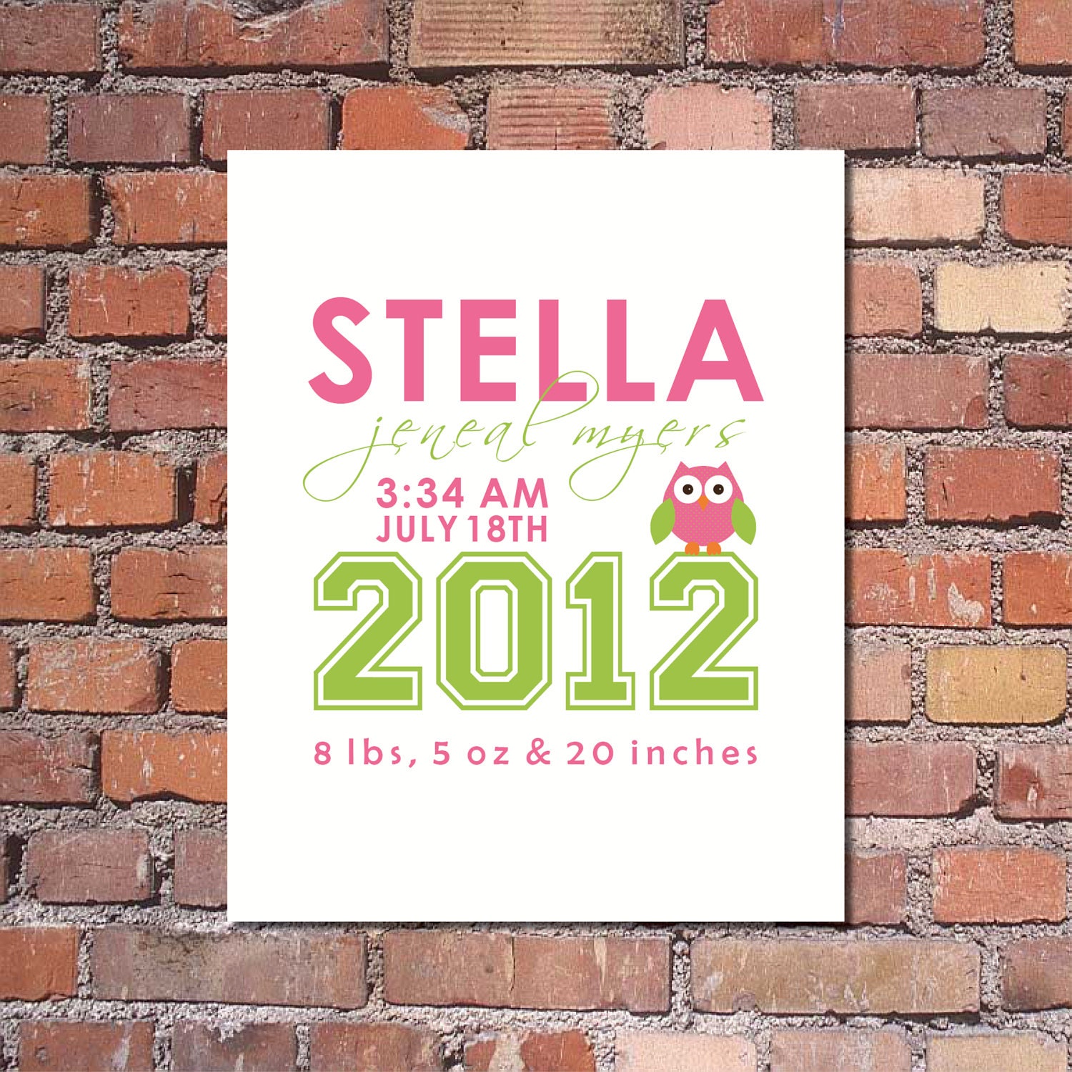 Printable Name Art with Owl