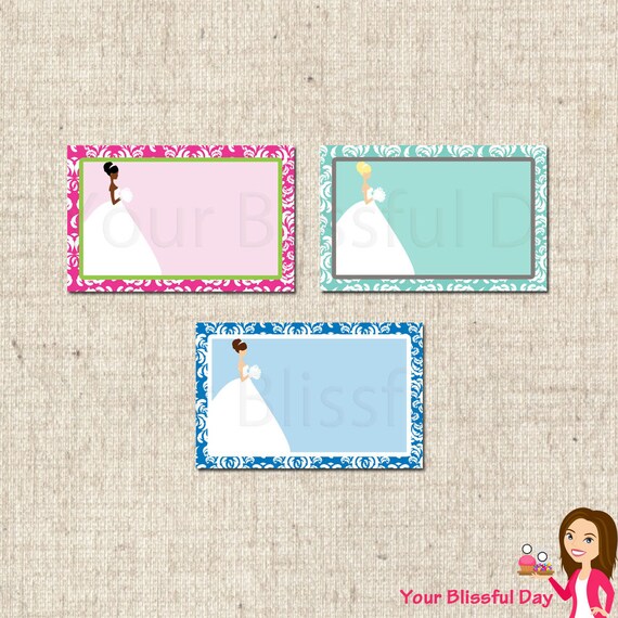PRINTABLE Bridal Shower Label Tents (Customizable) Il_570xn