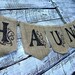 HAUNTED Halloween Banner, Halloween Garland, Halloween Decoration, Burlap Banner, Glitter, Black and Tan