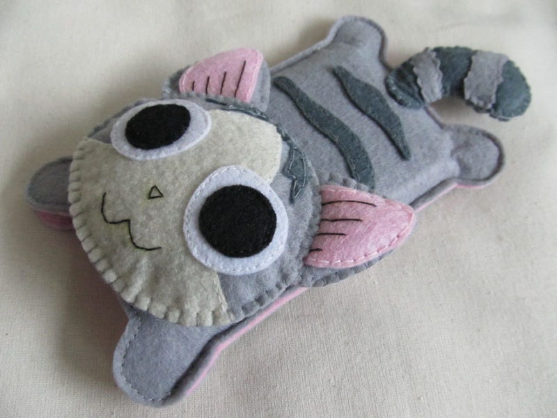 Cute 3D felt iphone 5 Sleeve - Daze Kitty