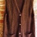 Jones New York Mohair and Acrylic Rich Brown Sweater Vest