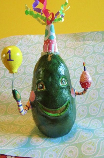 Customized, personalized Cake Topper, Table Topper Avocado