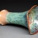 Flared Flower Vase Pottery Ocean Green D