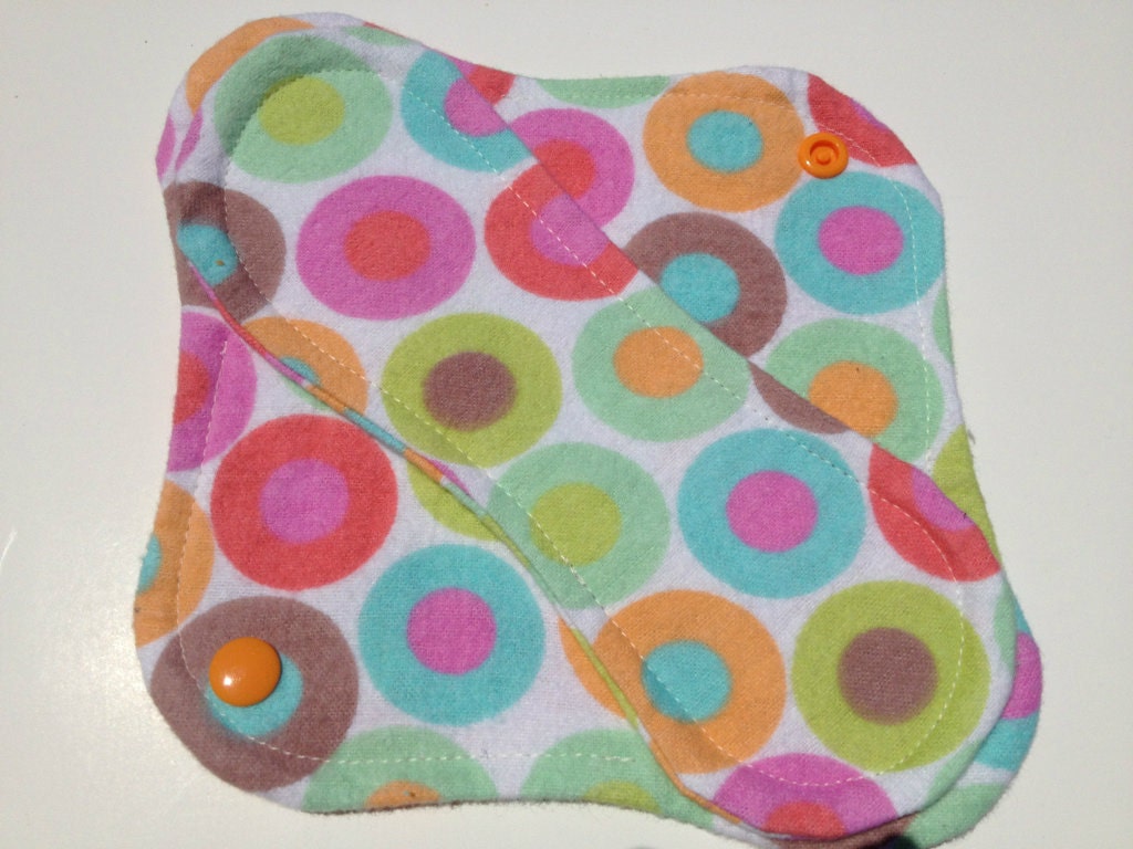 Reusable Cloth Panty Liner Pastel Circles