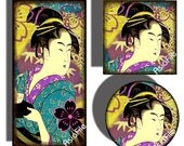 Asian Women Clipart in 3 Sizes for Pendants Scrapbooking etc Digital Collage Sheet CS 79