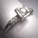 Antique Diamond Wedding Ring Vintage Art Deco Wht Gold