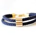 Double Tube Rope Bracelet - Navy Blue
