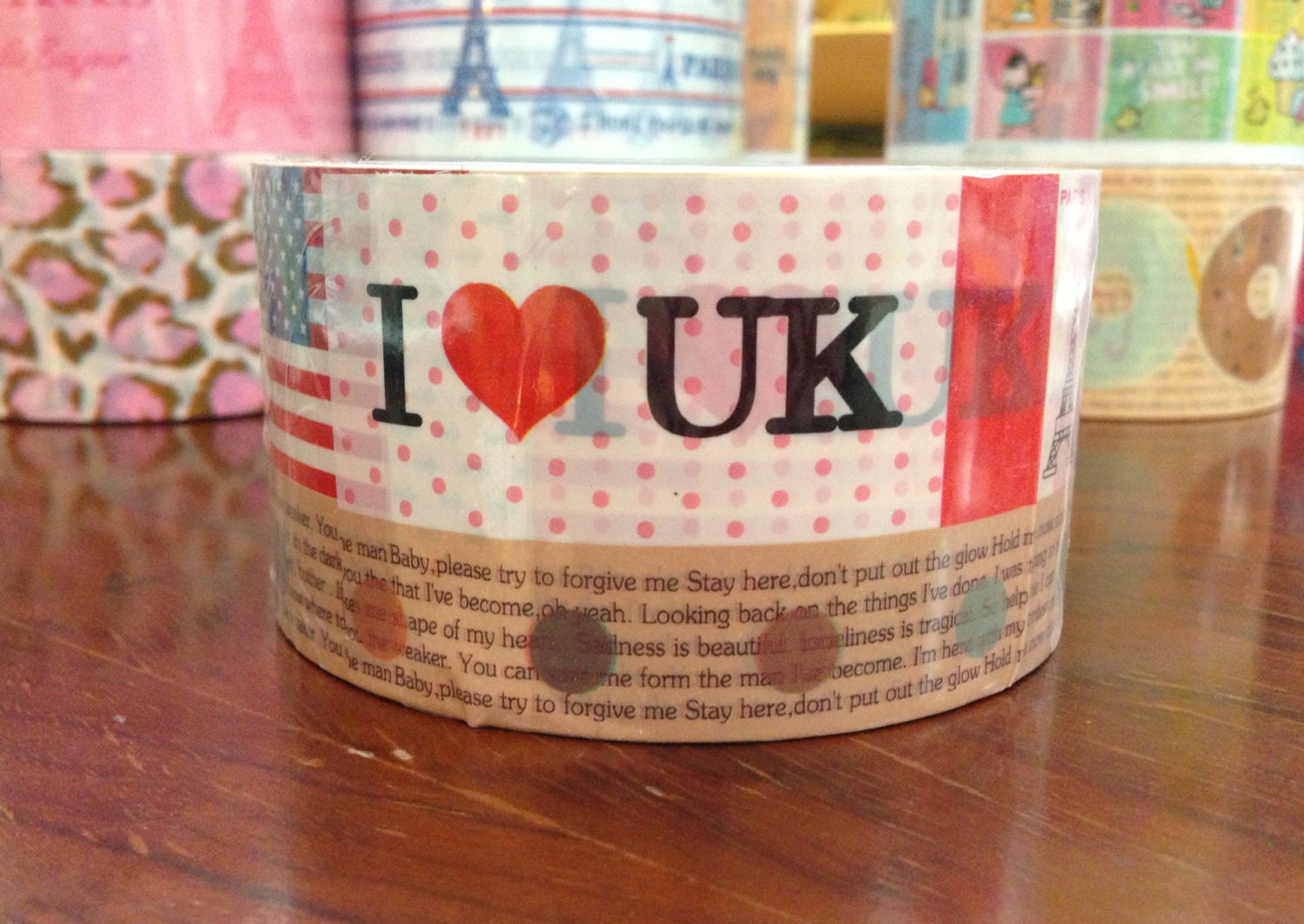 Deco Tape adhesive Stickers - I Love UK DTB148
