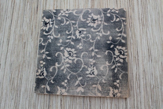 Black Lace Wall Art - reclaimed wood with lace print - ecofriendly home decor